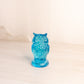 Small Blue Glass Owl Figurine