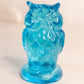 Small Blue Glass Owl Figurine