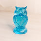 Small Blue Glass Owl Figurine