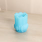 Small Blue Milk Glass Oval Detail Toothpick Holder