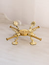 Small Brass Adjustable Bowl or Plate Stand with Fancy Designs