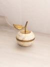 Small Brass and Mother of Pearl Apple Jar