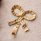 Small Brass Bow Wall Decor Hook
