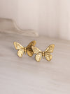 Small Brass Butterfly Napkin Rings (Set of 2)