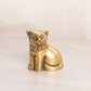 Small Brass Cat with Collar Figurine