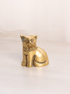 Small Brass Cat with Collar Figurine