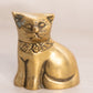 Small Brass Cat with Collar Figurine