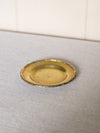 Small Brass Circular Dish with Bamboo Detail Edge
