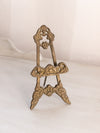 Small Brass Easel with Floral Designs