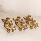 Small Brass Fleur-de-lis Napkin Rings (Set of 6)