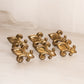 Small Brass Fleur-de-lis Napkin Rings (Set of 6)