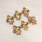 Small Brass Fleur-de-lis Napkin Rings (Set of 6)