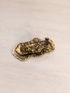 Small Brass Floral Desk Clip