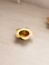 Small Brass Flower Votive or Tea Light Candleholder