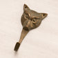 Small Brass Fox Head Wall Hook