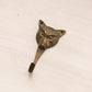 Small Brass Fox Head Wall Hook