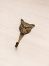 Small Brass Fox Head Wall Hook