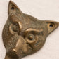 Small Brass Fox Head Wall Hook