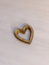 Small Brass Heart Paperweight