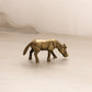 Small Brass Horse or Donkey Figurine with Head Down