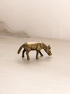 Small Brass Horse or Donkey Figurine with Head Down