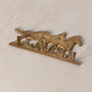 Small Brass Horse Wall Hook with 3 Hooks