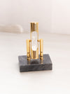 Small Brass Hourglass with Black Stone Base