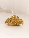 Small Brass Letter Picture or Card Holder with Fancy Designs