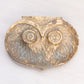 Small Brass Owl Head Trinket Dish