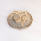 Small Brass Owl Head Trinket Dish