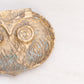 Small Brass Owl Head Trinket Dish