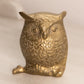 Small Brass Owl on Branch Figurine