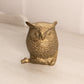 Small Brass Owl on Branch Figurine