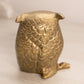 Small Brass Owl on Branch Figurine