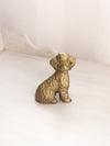 Small Brass Poodle Dog Figurine