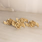 Small Brass Rose Napkin Rings (Set of 4)