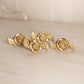 Small Brass Rose Napkin Rings (Set of 4)
