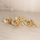 Small Brass Rose Napkin Rings (Set of 4)