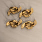 Small Brass Rose Napkin Rings (Set of 4)