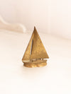 Small Brass Sailboat Figurine