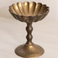 Small Brass Scalloped Compote Dish