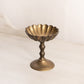 Small Brass Scalloped Compote Dish