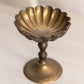 Small Brass Scalloped Compote Dish