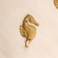 Small Brass Seahorse Wall Hook