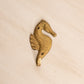 Small Brass Seahorse Wall Hook