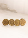 Small Brass Sunflower Napkin Rings (Set of 4)