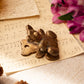 Small Brass Teddy Bear Clip Desk Accessory