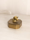 Small Brass Unicorn Lidded Box