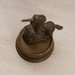 Small Brass Unicorn on Circular Base Figurine