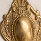 Small Brass Wall Sconces with Oval and Floral Designs (Set of 2)